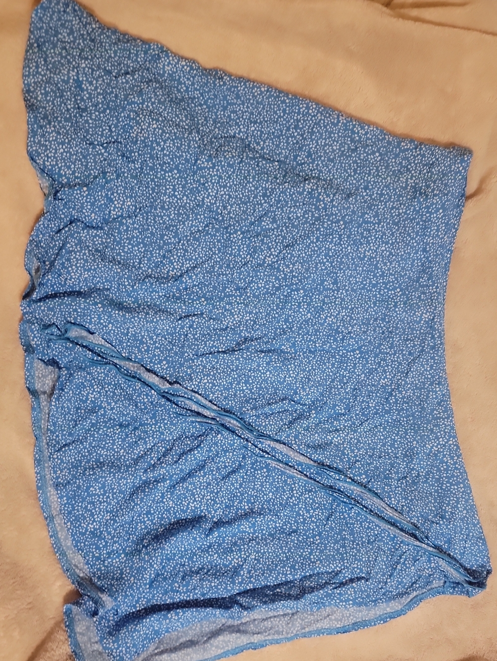 Blue Microdot Wrap Skirt